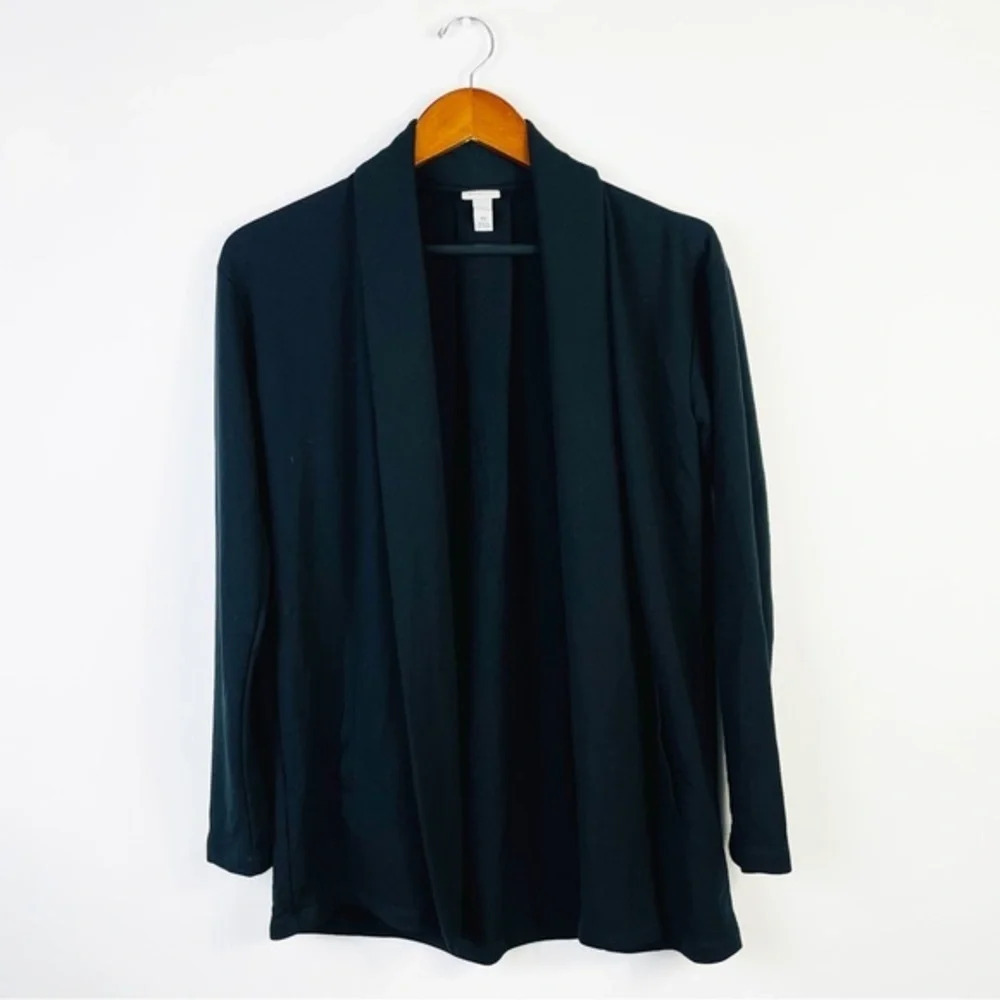 A New Day Black Open Front Cardigan With Pockets Size XS‎